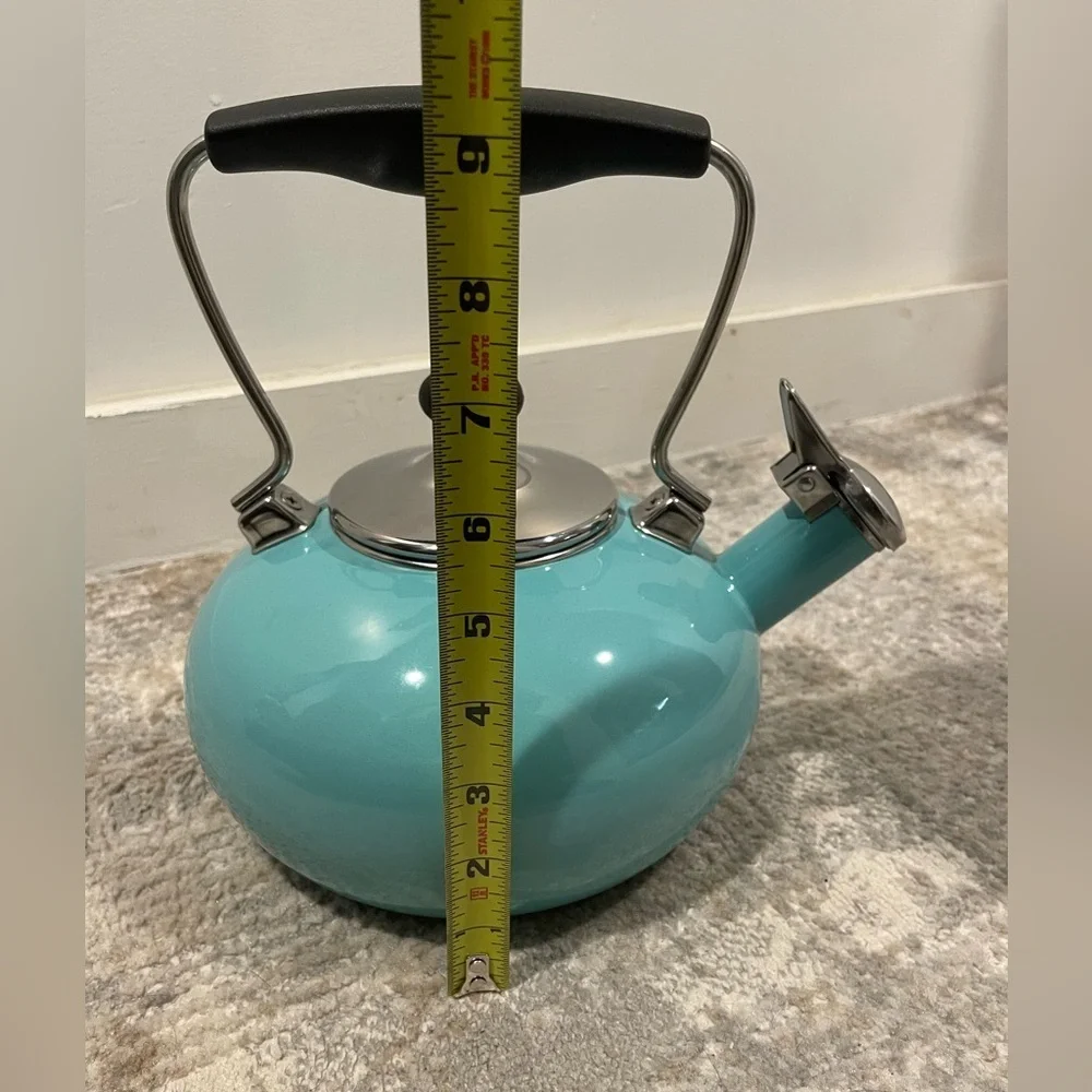 Chantal Enamel-on-Steel Vintage Tea Kettle Aqua Turquoise MSRP $95